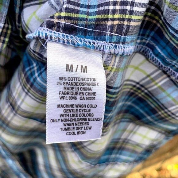 Aeropostale button up plaid checkered stretchy - Picture 4 of 8